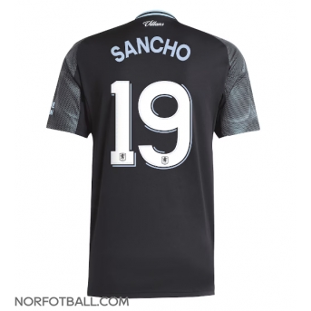 Billige Fotballdrakt Aston Villa Jadon Sancho #19 Replika Bortedrakt 2025-26 Kortermet